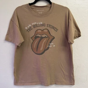 American Eagle Oversize Distressed Rolling Stones Rock n Roll Tee Sz XS GUC - Picture 1 of 8