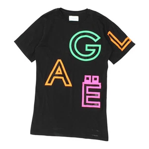 Camiseta Gaelle Larga Negra | Mujer Diseñador Cuello Redondo Manga Corta Informal - Imagen 1 de 6