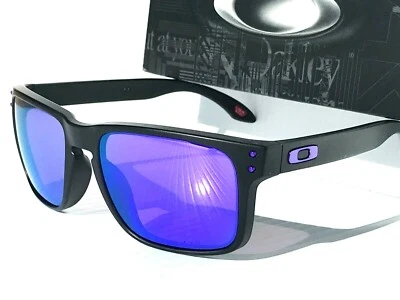NUEVAS Gafas de Sol Oakley Holbrook Negro Mate POLARIZADAS Galaxy Violeta Iridio 9102-K6 Foto 1 de 4