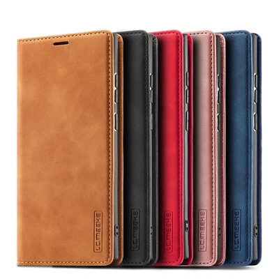 For Samsung S25 Ultra S24 S21 Flip Magnetic Slim Leather Wallet Card Stand Case - Image 1 of 4