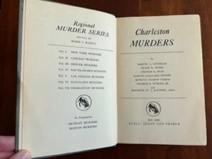 RARE 1947 Charleston Murders, SOUTH CAROLINA History, Short Stories, 1st ed., SC - Picture 1 of 2