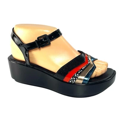 Sandalias de plataforma ROBERT CLERGERIE metálicas multicolores negras para mujer 38 8 Foto 1 de 4