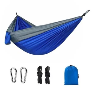 Hamac de Camping Voyage JardinUltra léger Double 270x140 cm capacité 300kg bleu - Imagen 1 de 5