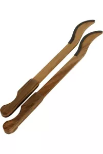 Roosebeck Dulcimer Hammers Solid Walnut Leather Padded Design Set of 2 - Picture 1 of 2