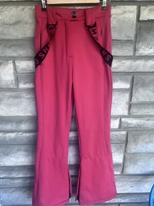 Topshop Sno Ski Pants With Suspenders US2 UK6 Red - Picture 1 of 6