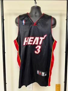 Adidas Dwyane Wade #3 Miami Heat NBA Basketball Jersey Sewn Vest Mens 50 - Picture 1 of 4