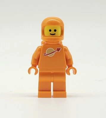 Lego Orange Classic Spaceman Minifigure w/ Helmet and Air Tanks Retro Style - Image 1 of 2