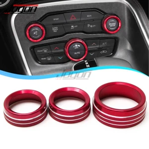 Aire acondicionado Audio Interruptor Knob Cover Trim para Dodge Challenger / Charger 15-22 - Imagen 1 de 9