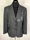 MARELLA Women's Jacket Elegant Pinstripe Wool Viscose Woman Jacket SZ.M - 44