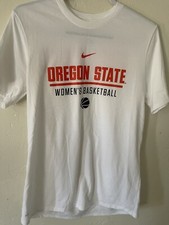 White OREGON STATE Beavers Women’s Basketball T-Shirt Medium 1806SRN