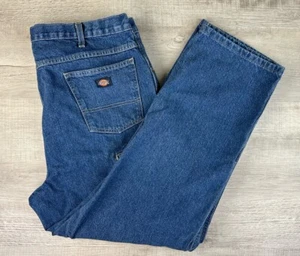 Dickies Double Knee Jeans Blue Denim Pants Work Mens 40X30 (Actual 39X30) - Picture 1 of 21