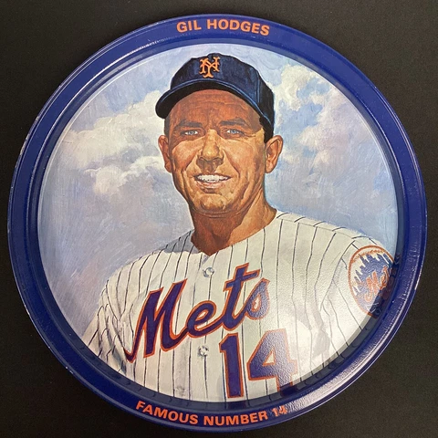 Gil Hodges Tin Plate 10.75" NY Mets 1969 WSC Hall of Fame LA Dodgers Gold Glove Cover