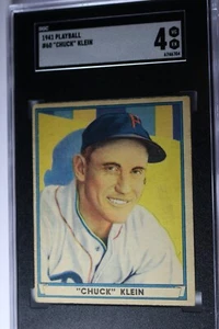 1941 Play Ball baseball card CHUCK KLEIN #60 graded SGC 4 VG-EX (HIGH END CARD) - Picture 1 of 2