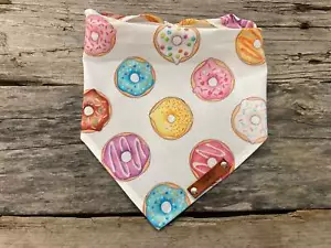 Dog Bandana, Donuts Variety Glazed Cakes, Traditional Tie, Personalized - Picture 1 of 8