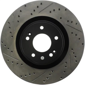 StopTech 127.51036R Front Right Drilled Slotted Brake Rotor for 2010-16 Genesis - Foto 1 di 9