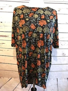 Lularoe EUC XS Black With Roses Irma - Picture 1 of 4