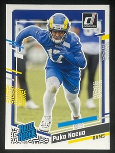 PUKA NACUA 2023 Panini Donruss Rated Rookie Base RC #357 | Rams - Foto 1 di 2