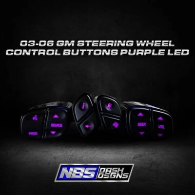 Botones de control del volante GM 2003-2006 LED púrpura Foto 1 de 4