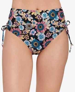 Salt  Cove Juniors In Full Bloom Lace-Side Bikini Bottoms Black S - Picture 1 of 2