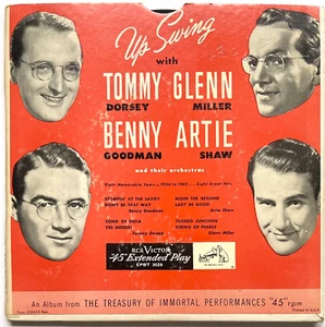 "UP SWING" DORSEY / GOODMAN / MILLER / SHAW BIG BANDS RCA RECORDS VINYL EP 45rpm - Imagen 1 de 3