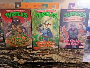 NECA TMNT Crouching Panda, Hidden Turtle &Two Scoops of Evil Dark Leo/ Shredder - Picture 1 of 1