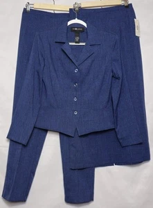 Women's NWT Sag Harbor Dress 3 Piece Career Suit Blue Size 8 - Picture 1 of 14