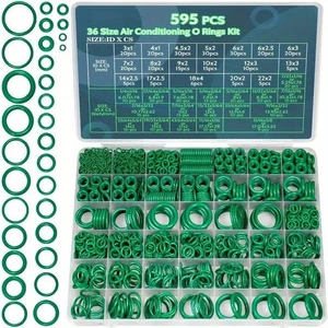 Kit de juntas tóricas de aire acondicionado SAE métricas de 36 tamaños 595 piezas goma para reparación automática de CA - Imagen 1 de 8