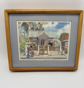 Vintage Jill Walker Framed/Matted Print - Buckingham Rd., St. Michael 1970’s - Picture 1 of 8