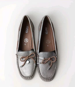 Ara Women’s Metallic Loafers Size EU41 US10 Comfortable Stylish Flat Shoes - Bild 1 von 8