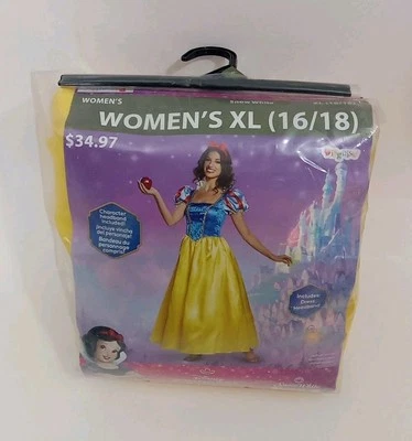 Disfraz Blancanieves Para Mujer XL 16-18 Vestido Disney Falda Completa Juegos con disfraces Sin Diadema Foto 1 de 4