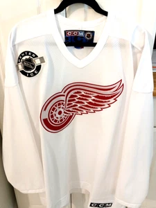Camiseta deportiva de hockey de colección para hombre Detroit Red Wings blanca XL hecha en Canadá CCM Center Ice - Imagen 1 de 6