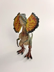 RARE 90s Dilophosaurus Dinosaur Figure 9x10in WM84495 TM04-0920 Mouth Opens EUC - Picture 1 of 9