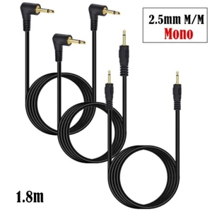2.5mm Mono TS Monaural Mini Mono Audio Plug Jack Connector Male to Male Cable - Picture 1 of 10