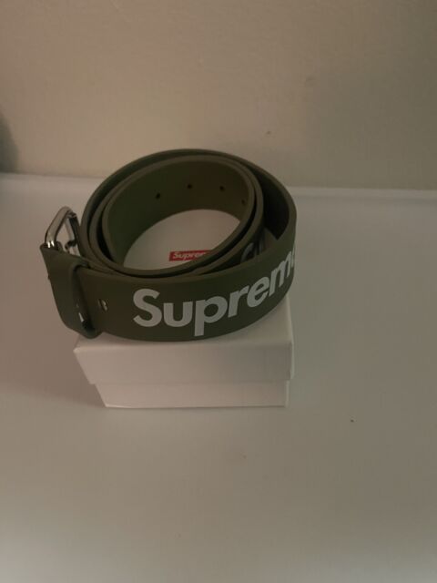 Supreme Repeat Leather Belt Red - Large