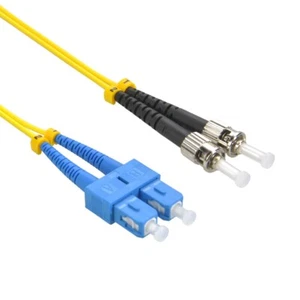 1m ST/UPC-SC/UPC Singlemode Duplex OFNR 2.0mm Fiber Optic Patch Cable - Picture 1 of 1