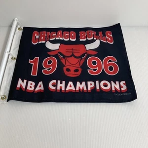 Chicago Bulls 1996 NBA Champions Tag Express Flag Banner For Car Window - Picture 1 of 5