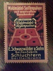 Poster stamp Reklamemarke Cinderella Germany Usa Judaica Soap