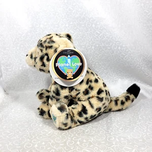FAO Schwarz Planet Love 10" Plush Sitting Leopard Animal Toy 2022 - Picture 1 of 13