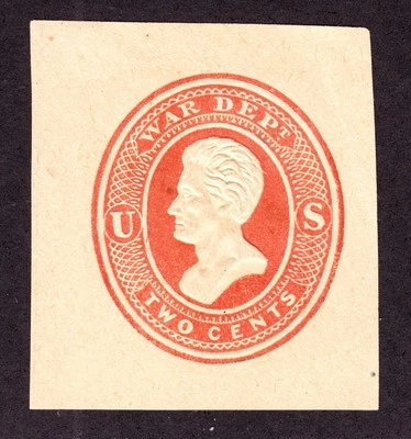 US WO50 2c War Department Wrapper Cut Square Mint SCV $120 - Image 1 of 2