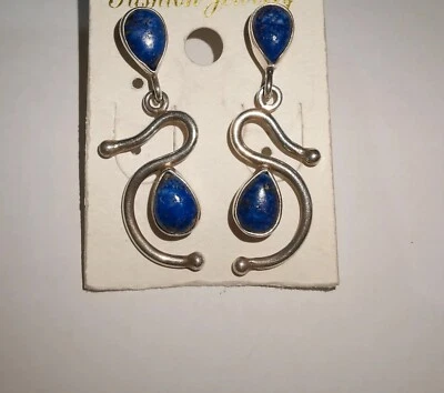 Orecchini In Argento Con Lapislazzuli - Immagine 1 di 2