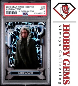 AHSOKA TANO 2023 PSA 9 Topps Star Wars High Tek Krykna Blue Diffractor #21 19/50 - Bild 1 von 2