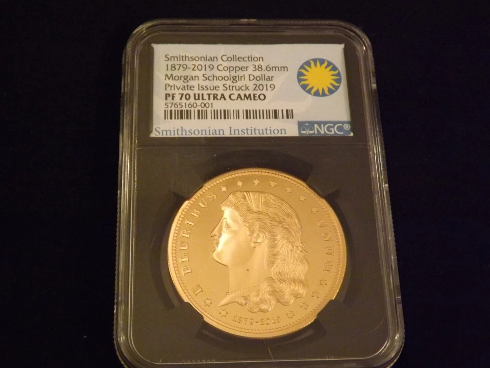1879  Smithsonian Morgan Schoolgirl  Black Retro   NGC PF 70 ULTRA CAMEO - Image 1 of 2