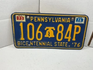 1976 Pennsylvania BICENTENNIAL License Plate Tag# 10685P 1973 Sticker - Picture 1 of 2