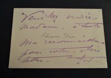 Eleonora Duse Personal Signed Calling Card with Original Italian COA - RARE!