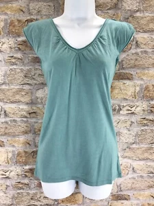 Mamas & Papas Maternity BNWT Duck Egg Blue Short Sleeve Jersey Blouse Size S - Picture 1 of 4