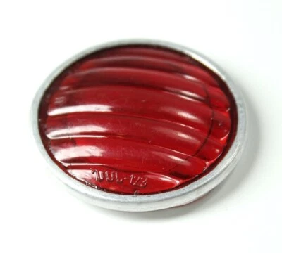 Cristal plástico redondo en casquillo de aluminio para luz trasera Bosch BMW R71, M72 motos Foto 1 de 3