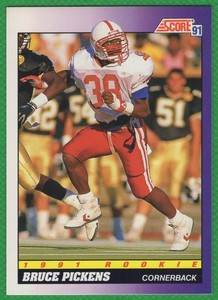Bruce Pickens - 1991 Score #615 - Atlanta Falcons Football Card - Rookie