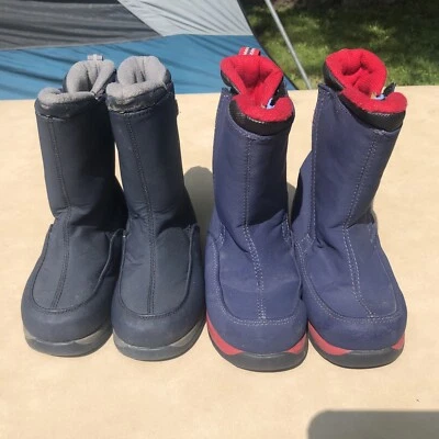 (2) Lands' End ребенка ясельного возраста зимние ботинки мальчика размер 8 М и 9 М лот - Изображение 1 из 4