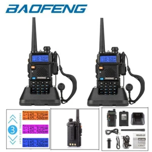 2tlg Baofeng UV-5R Walkie-Talkie (VHF & UHF) 5 WATT Handheld Hand-Funkgerät Set. - Zdjęcie 1 z 21