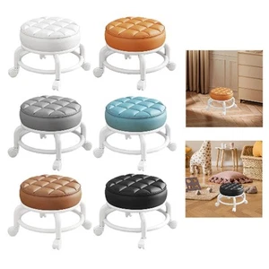 360° Rotating Roller Stool Housework Stool for Living Room Office Kitchen - Picture 1 of 33